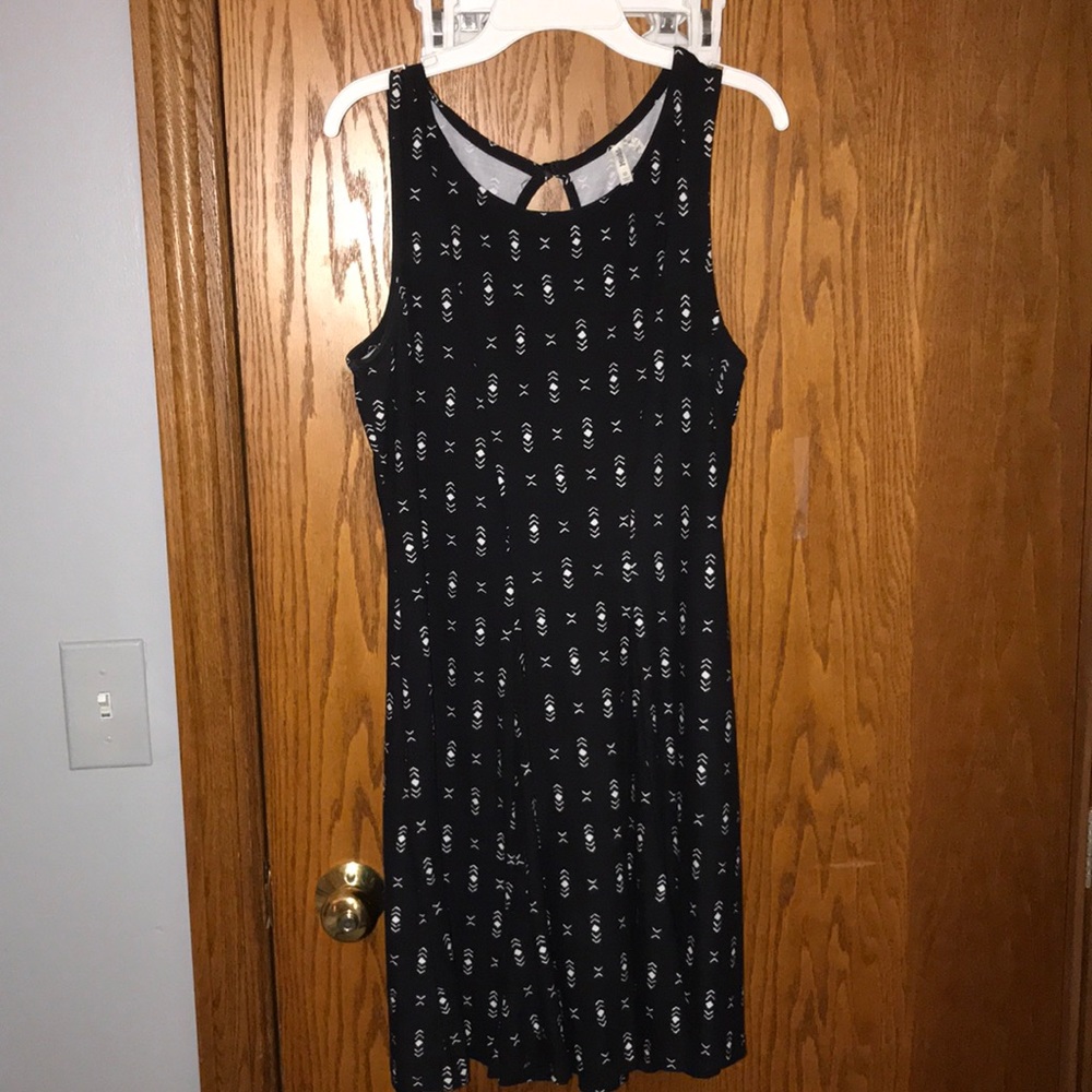 Black patterned dress